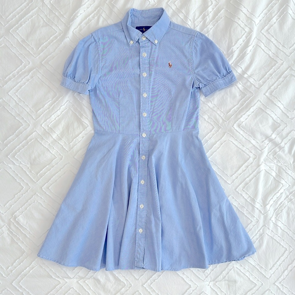 Ralph Lauren - Dress - size 8 - Blue Chambray